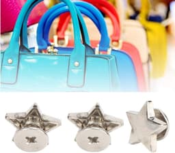 20 Pcs Star Shape Rivet, Star Stud Button Star Rivets Press Studs DIY Clothes Shoes Decoration with Screws(Silver) — thumbnail 6