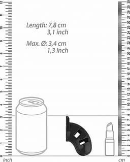 Model 13 - Chastity - 2.5" - Cock Cage - Black — thumbnail 4
