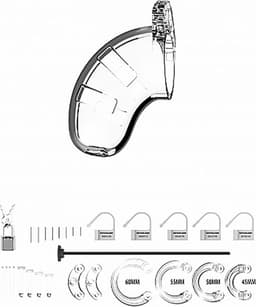 Model 15 - Chastity - 3.5" - Cock Cage - Transparent — thumbnail 7