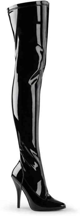 EU 38 = US 8 | SEDUCE-3000 | 5 Plain Stretch Thigh Boot — thumbnail 1