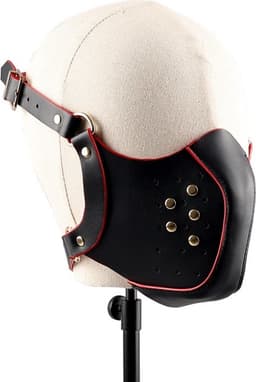 Nooitmeersaai - Leren BDSM mondmasker - zwart — thumbnail 1