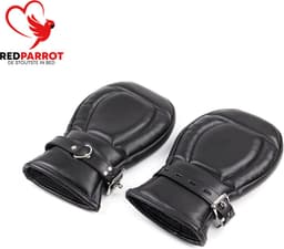Gewatteerde afsluitbare BDSM handschoenen - Terughoudendheid - Dwangbuis - Met slot - Handboeien — thumbnail 3