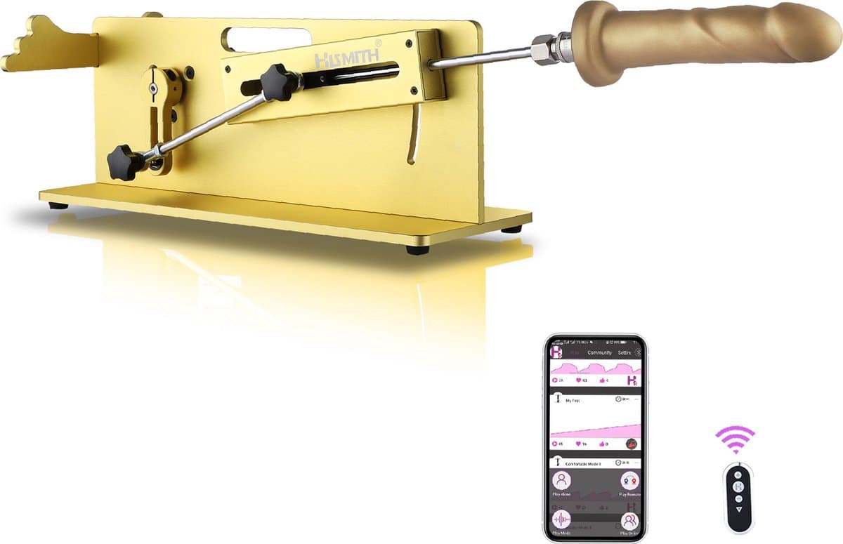 PRO 5 Premium Seksmachine TableTop KlicLok Smart APP Goud — afbeelding 1
