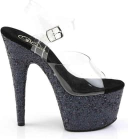 Pleaser - ADORE708LG Sandaal met enkelband, Paaldans schoenen - Paaldans schoenen - 42 Shoes - Zwart/Multicolours — thumbnail 5