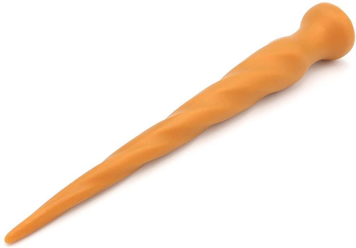 Gold Play - Extra Lange Anaal Dildo - Zachte Siliconen - Twist - Maat M — afbeelding 1