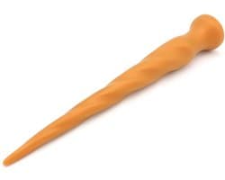 Gold Play - Extra Lange Anaal Dildo - Zachte Siliconen - Twist - Maat M