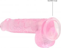 6" / 15 cm Realistic Dildo With Balls - Pink — thumbnail 9