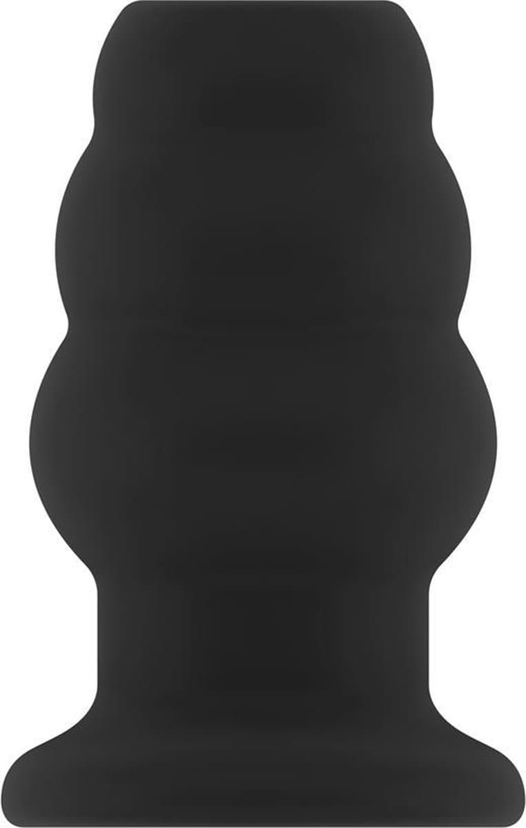 No.50 - Medium Hollow Tunnel Butt Plug - 4 Inch - Black — afbeelding 1