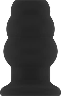 No.50 - Medium Hollow Tunnel Butt Plug - 4 Inch - Black — thumbnail 1