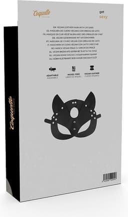 COQUETTE ACCESSORIES | Coquette Vegan Leather Mask With Cat Ears | BDSM | Fetish | Woman Mask | Kinky | Bondage | Carnaval — thumbnail 4