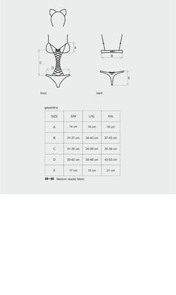 Obsessive Gepardina - Erotische Rollenspel Kleding - Maat L/XL - Zwart — thumbnail 15