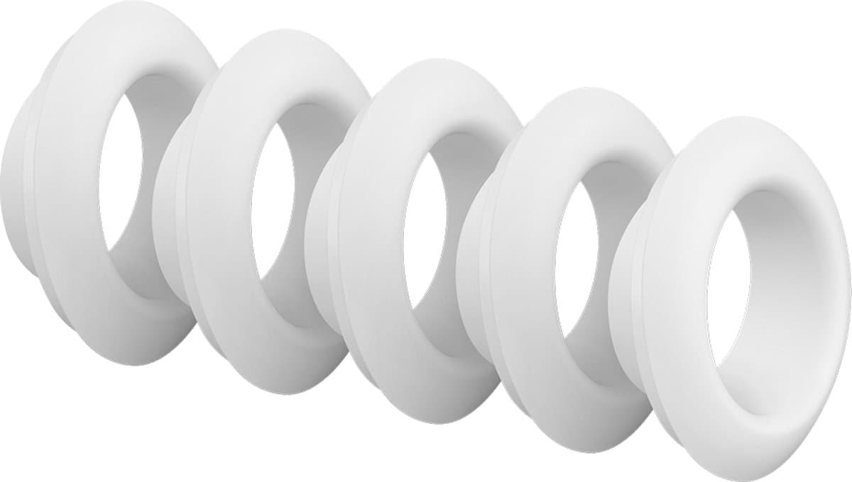 Opzetstukken voor Satisfyer Pro Deluxe Next Generation | huidvriendelijk siliconen | wit | 5 stuks — afbeelding 1