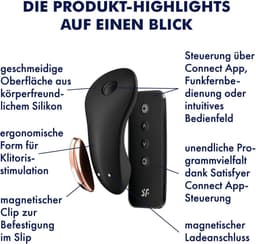 Satisfyer, bluetooth slipvibrator, oplegvibrator, 'Little Secret', 8,5 cm, met app, medische siliconen — thumbnail 13