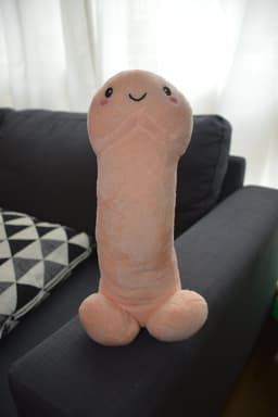 Piemel knuffel - Penis kussen - 30 cm - Piemel - Piemel decoratie - Vrijgezellenfeest vrouw - Wit - Piemel decoratie - Piemel Cadeau — thumbnail 2