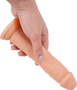 Banoch | Dildo 23 cm | Rechte Beige Siliconen Dildo met Zuignap | Extra Large | Ø 4 cm | Realistisch & Flexibel — thumbnail 3