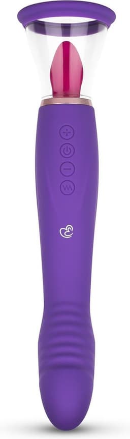 EasyToys - Pleasure Pump met G-Spot Vibrator - Vibrators voor Vrouwen - Clitoris Zuiger - Clitorispompen - Sex Toys voor Vrouwen - Vibrators - Seksspeeltjes - Clitoris Stimulator - Paars — thumbnail 2
