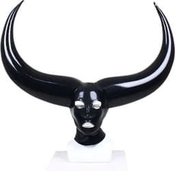 Demonen Masker - 100% Latex - Rollenspel - BDSM - Zwart — thumbnail 1