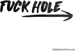Fuck Hole - erotische tijdelijke tattoo - neptattoo volwassenen - erotiek vrouwen - sexy plaktattoo - adult temporary tattoo — thumbnail 1