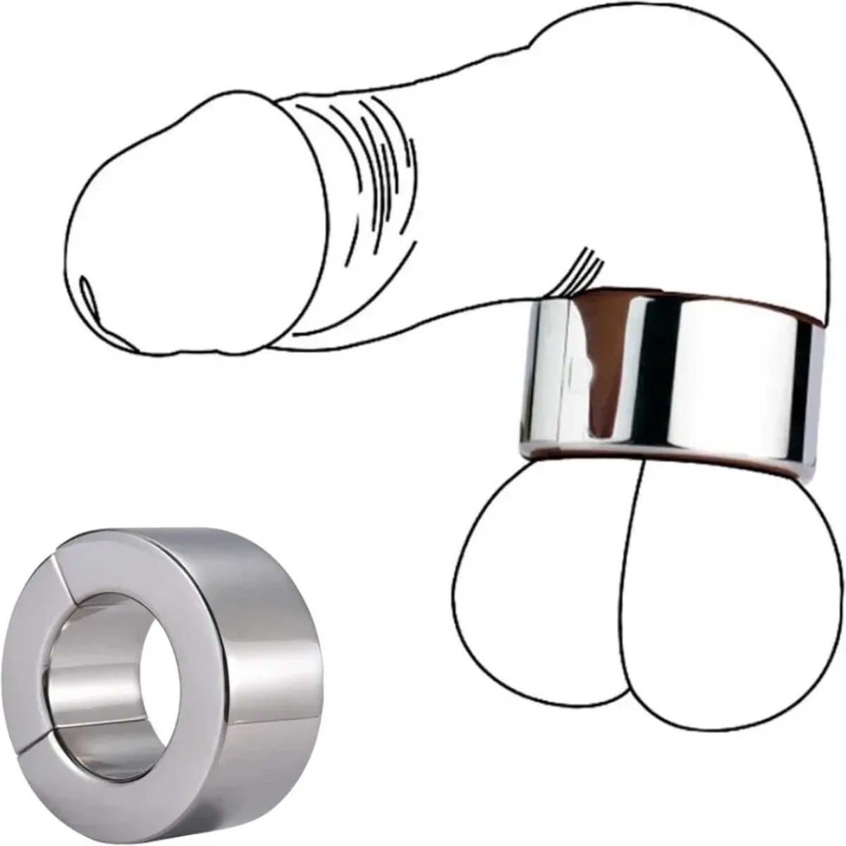 Magnetische metalen scrotum hanger - Gewicht voor de balzak - Locker - Cockring ballen - Klaarkomen uitstellen - Langer seks - 185 gram — afbeelding 1