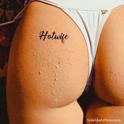 Hotwife - erotische tijdelijke tattoo - neptattoo volwassenen - erotiek vrouwen - swingers - cuckold - cuckoldress - queen of spade - sexy temporary tattoo — thumbnail 2