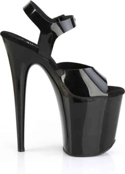 Pleaser - FLAMINGO-808N Sandaal met enkelband, Paaldans schoenen - Paaldans schoenen - 44 Shoes - Zwart — thumbnail 5
