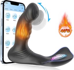 Verwarmde Anale Vibrator en Balzak Massage - telefonisch bestuurbaar - scrotum - anus - heated - verwarming - hitte - penis - kont - heren - man - inclusief oplader — thumbnail 1