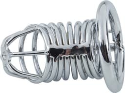 Banoch | Cockcage Zilver metaal | Chastity Cage met 3 ringen | 40 mm, 45 mm & 50 mm — thumbnail 8