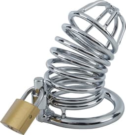Banoch | Cockcage Zilver metaal | Chastity Cage met 3 ringen | 40 mm, 45 mm & 50 mm — thumbnail 10