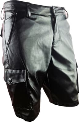 BNDGx® - Korte Broek Heren - Maat S - Open kruis Erotische Sex kleding - Nep Leer BDSM porno outfit Man Rollenspel kleding — thumbnail 1