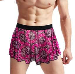 Sexy mannen rokje Rose Red - One size - Elastisch - Erotische heren kleding - Clubkleding - Ondergoed - Onderbroek — thumbnail 1