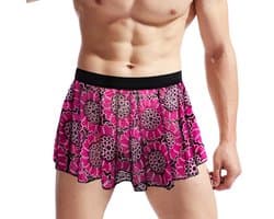 Sexy mannen rokje Rose Red - One size - Elastisch - Erotische heren kleding - Clubkleding - Ondergoed - Onderbroek