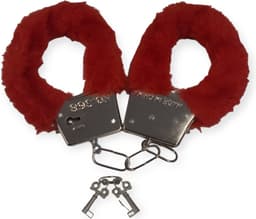 Doodadeals® - Handboeien Erotiek - Metaal - Seks - Rood Imitatie Bont - Inclusief 2 Sleutels — thumbnail 1