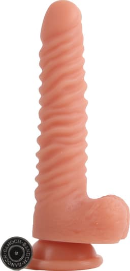Banoch | Dildo siliconen ribbel | Beige — thumbnail 7