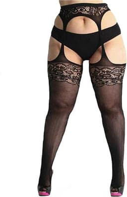 Sexy luxe zwarte panty met jarretelgordel -Luxe panty - jarretel kousen- Cadeau voor Vrouw- Erotische kousen — thumbnail 2
