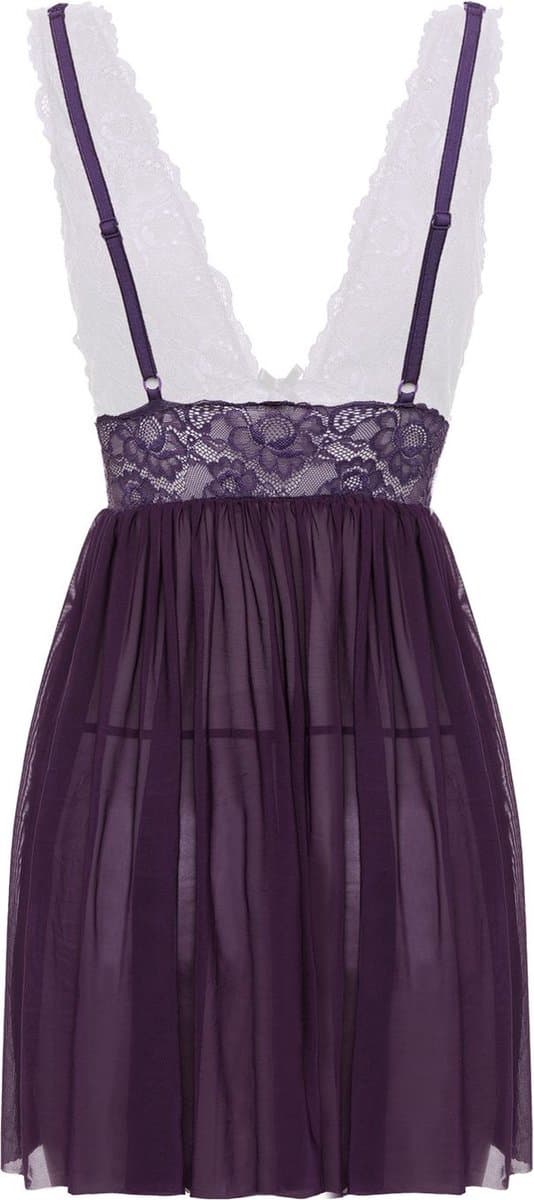 Christine le Duc - Babydoll en String - Lingerie Erotisch - Lieve - Paars — afbeelding 1