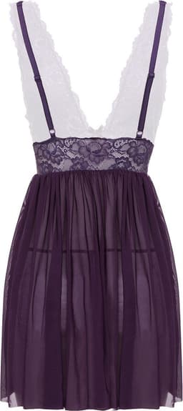 Christine le Duc - Babydoll en String - Lingerie Erotisch - Lieve - Paars — thumbnail 1