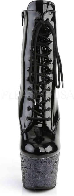 Pleaser - ADORE-1020G Plateau Laarzen, Paaldans schoenen - Paaldans schoenen - 41 Shoes - Zwart — thumbnail 2