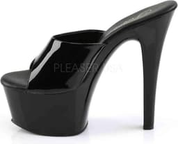 Pleaser - ASPIRE-601 Muiltjes - Paaldans schoenen - 41 Shoes - Zwart — thumbnail 3