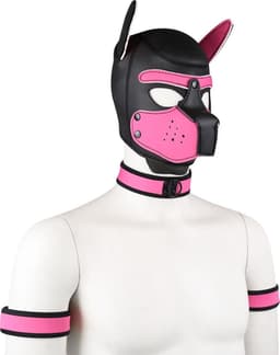 Banoch - Lindo Perrito Rosa Neoprene - honden masker puppy play roze neopreen — thumbnail 8