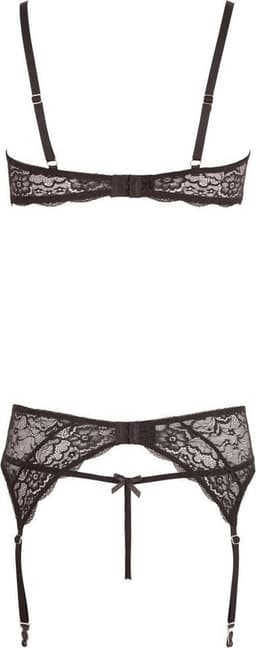 Albierta Fina –  Jarretel Set met Open Sexy Lingerie voor Seksuele Uitlokking – Maat XL – Zwart — thumbnail 12