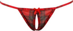 Cottelli Collection – Schoolmeisje Lingerie Set met Erotische Kenmerken en Open Kruis voor Ondeugende Dates – Maat M – Wit/Rood — thumbnail 4
