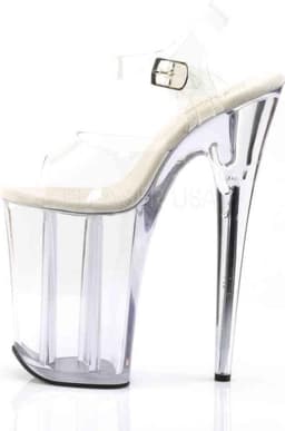 Pleaser - INFINITY-908 Sandaal met enkelband, Paaldans schoenen - Paaldans schoenen - 36 Shoes - Zilverkleurig — thumbnail 3