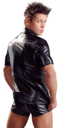 Imitat. Leather Men's Shirt S — thumbnail 5