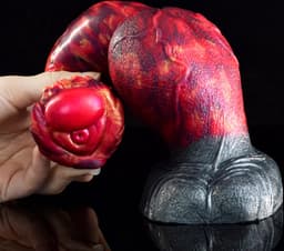 Lusty Dragon Dildo Thorn - 22 x 7 cm - Gemaakt van siliconen - Monster Dildo - Fantasy Dildo - Grote Anaal Dildo - Met Zuignap - Buigzaam Materiaal - XL Dildo - Seksspeeltje - Sex Toy — thumbnail 5