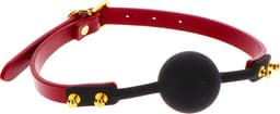 Luxe Ballgag - Siliconen en PU-Leer - Verstelbaar met Gespsluiting - Gag Ball - Gag - Knevel - Mondknevel - Voor BDSM, Bondage en SM — thumbnail 1