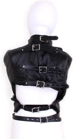 Bondage Body Bag / Dwangbuis Nylon en PU Leer - maat S/M — thumbnail 4