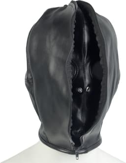 Banoch | Masker Close Up | zwart imitatie leer | Bondage — thumbnail 11