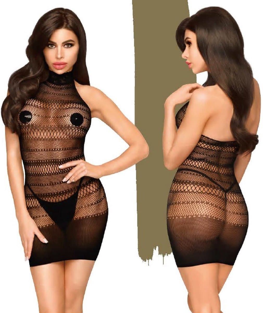 Penthouse Lingerie Epic Night - Erotische Jurk - Maat S/L - Zwart — afbeelding 1