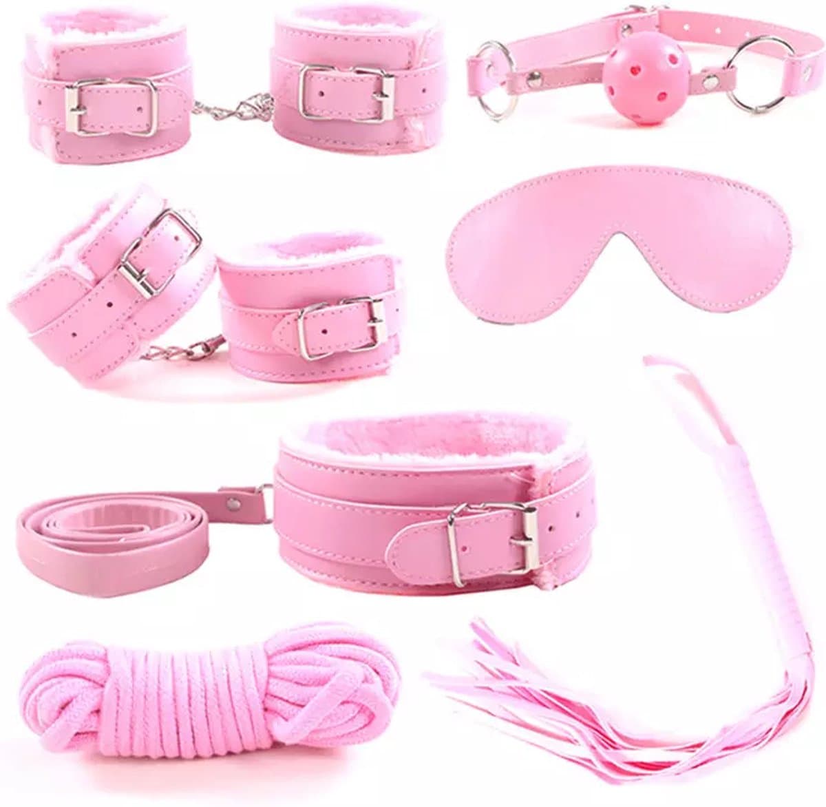Erodit® bondage set -roze- verstelbare riemen - bondage- SM -seks speeltje - BDSM - beginners- koppels - erotisch spel - diepe penetratie- Sex spel - Erotiek- Seks speeltjes koppels - Mannen - Vrouwen — afbeelding 1