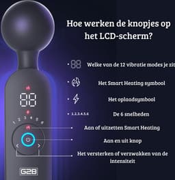 G2B® Premium Magic Wand Vibrator - Luxe Clitoris Stimulator - Vibrators voor Vrouwen & Koppels - Draadloos - Smart Heating - Waterproof - Fluisterstil & Discreet - Clitoris Zuiger - USB Oplaadbaar - Sex Toys Couples - Personal Massager — thumbnail 5